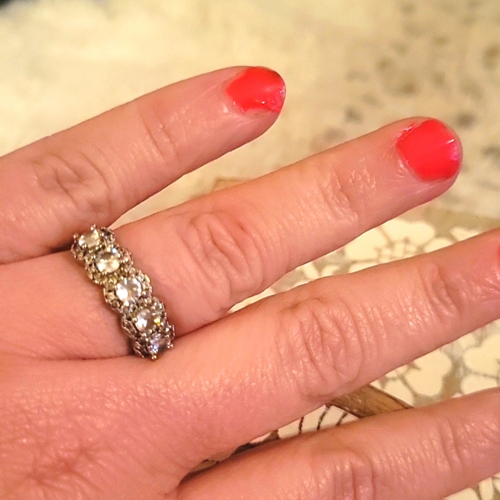 Sterling Silver Engagement Band - Picture 2 of 4